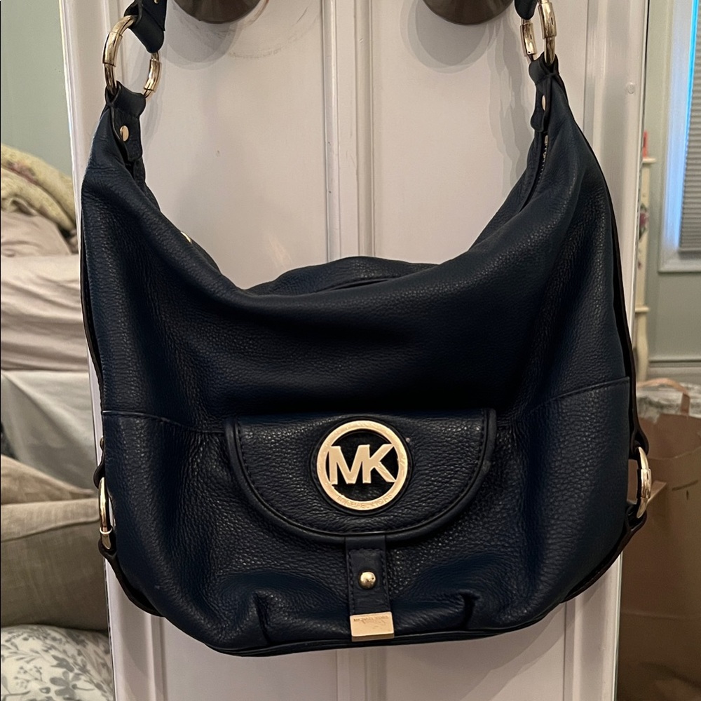 Michael Kors Dark Blue Hobo Bag